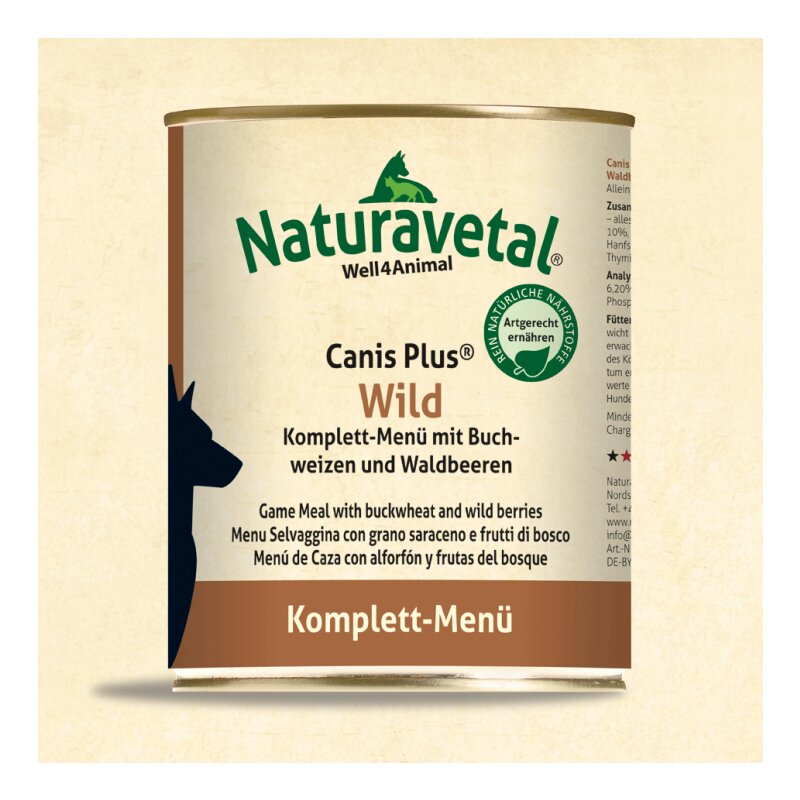 Naturavetal® Canis Plus® Wild Komplett-Menü...