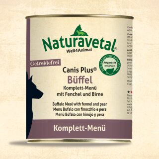 Naturavetal® Canis Plus® Büffel Komplett-Menü mit Fenchel und Birne 800g