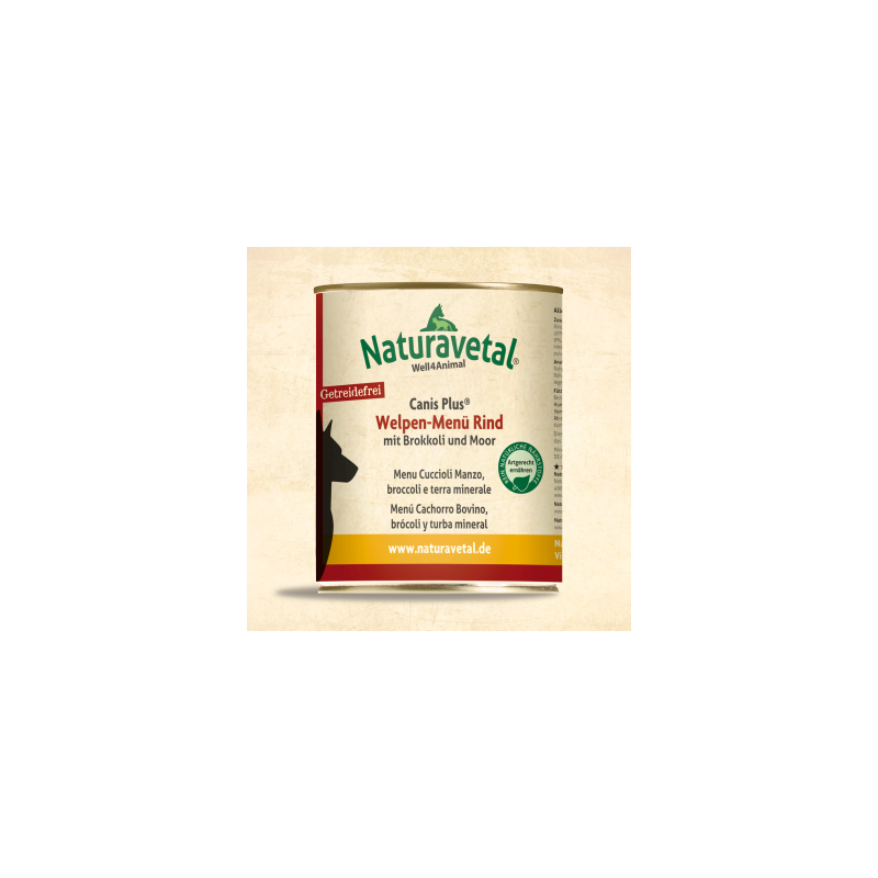 Naturavetal Canis Plus Welpen-Men Rind 800g, 4,95