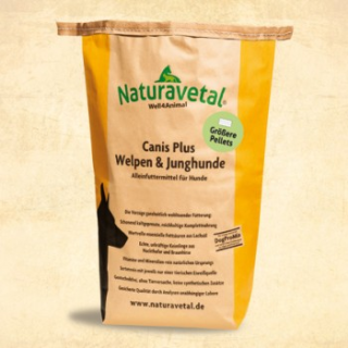 Naturavetal® Canis Plus® Welpen & Junghunde Geflügel größere Pellets 15 kg