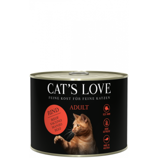 Cats Love Adult Rind Pur Can 6 x 200g