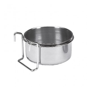 Futternapf Edelstahl mit Einhänge-Befestigung 300 ml