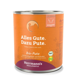 Herrmanns Selection Adult Bio Pute mit Wurzelgemüse,...
