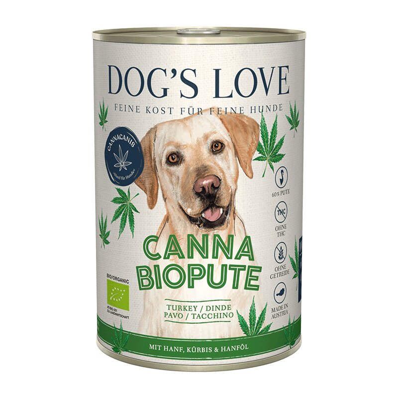Dog\'s Love Canna Bio Pute mit Hanf