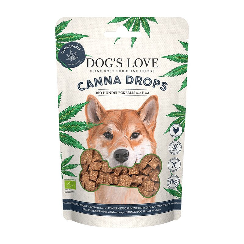 Dog\'s Love Goodies Canna Drops Bio Geflügel 150g