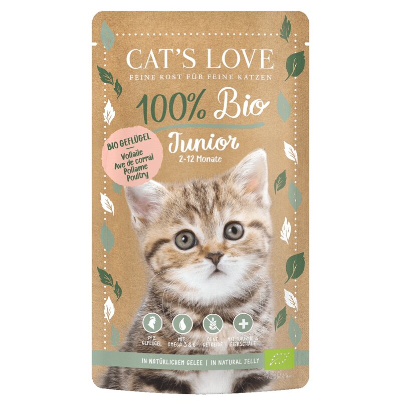 Cat\'s Love Junior Bio Geflügel 100g